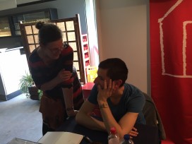 Sabine Knauf und Ben Gijsemans im Gespräch